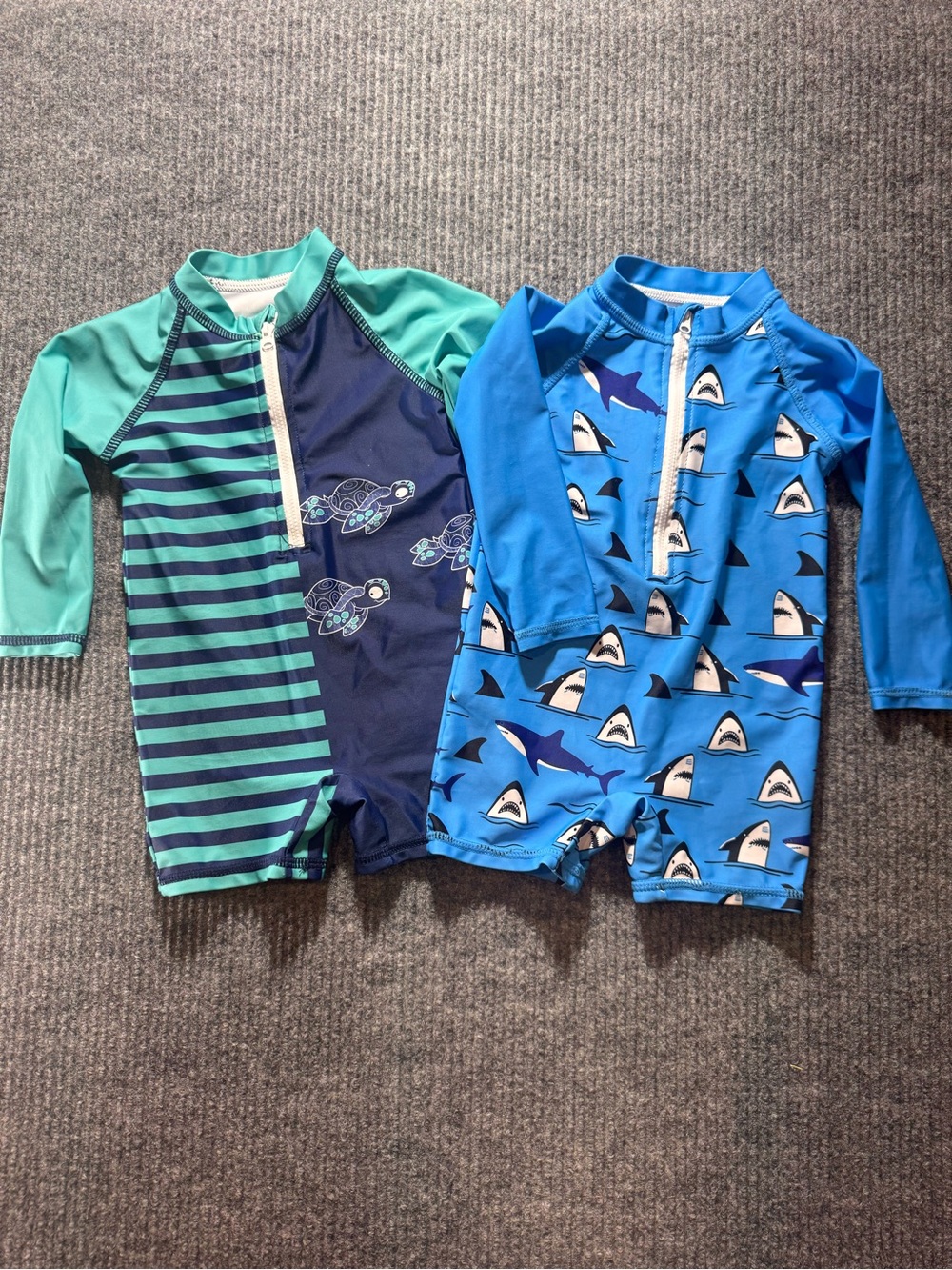 Lot of 2 - Tommy Bahama Boys One piece 3T 4T Sz 100 Rash Guard Sun protection